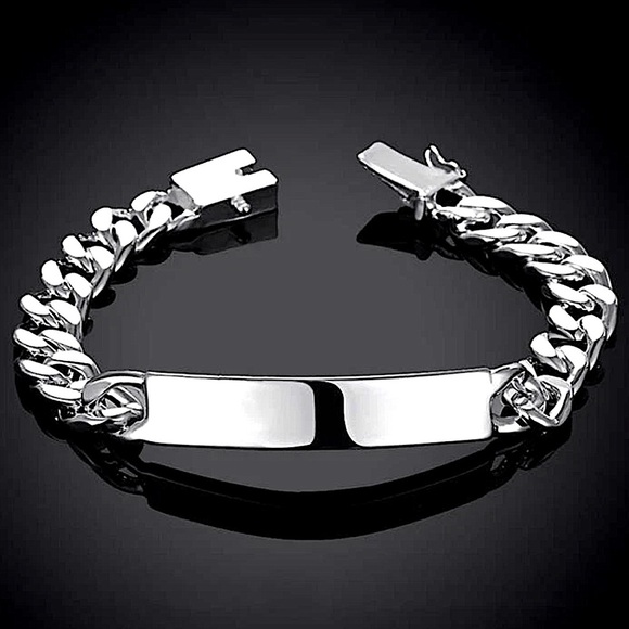 STERLING SILVER CHAIN BRACELET - Picture 1 of 11